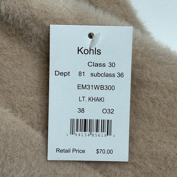 NWT Truth by Republic Khaki Soft Fuzzy Snap Button Jacket Shacket Womens Medium - Picture 8 of 12